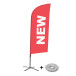 Beach Flag Alu Wind Complete Set Nieuw Rood Engels  Kruisvoet