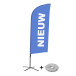 Ensemble Complet De Beach Flag Alu Wind Nouveau Blue Néerlandais Croissilion
