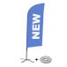 Beach Flag Alu Wind Complete Set Nieuw Blauw Engels Kruisvoet