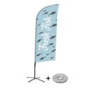 Beach Flag Alu Wind Complete Set Verse Vis Engels Kruisvoet