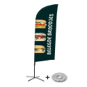 Ensemble Complet De Beach Flag Alu Wind Sandwichs Néerlandais Croissilion