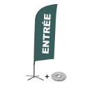 Beach Flag Alu Wind Complete Set Ingang Grijs Frans Kruisvoet