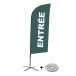 Ensemble Complet De Beach Flag Alu Wind Entrée Gris Français Croissilion