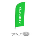 Beach Flag Alu Wind Complete Set Take Away Groen Frans Kruisvoet