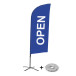 Beach Flag Alu Wind Complete Set Open Blauw Engels Kruisvoet