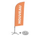 Ensemble Complet De Beach Flag Alu Wind Nouveau New Orange Français Croissilion