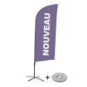 Beach Flag Alu Wind Complete Set Nieuw Paars Frans Kruisvoet