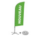 Ensemble Complet De Beach Flag Alu Wind Nouveau Vert Français Croissilion