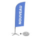 Beach Flag Alu Wind Complete Set Nieuw Blauw Frans Kruisvoet