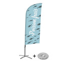 Beach Flag Alu Wind Complete Set Verse Vis Frans Kruisvoet