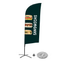 Ensemble Complet De Beach Flag Alu Wind Sandwichs Français Croissilion
