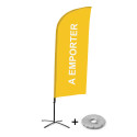 Beach Flag Alu Wind Complete Set Take Away Geel Frans Kruisvoet