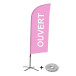 Beach Flag Alu Wind Complete Set Open Pink French Cross Base