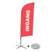 Ensemble Complet De Beach Flag Alu Wind Entrée Rouge Néerlandais Croissilion