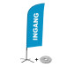 Ensemble Complet De Beach Flag Alu Wind Entrée Bleu Néerlandais Croissilion