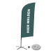 Ensemble Complet De Beach Flag Alu Wind Signez Ici Gris Néerlandais Croissilion