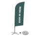 Beach Flag Alu Wind Complete Set Hier Melden Grijs Engels Kruisvoet