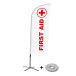 Ensemble Complet De Beach Flag Alu Wind Sortie Premiers Secours Anglais Croissilion