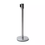 Afzetpaal Flexi Economy Chroom Met 2,5 m Trekband Zwart