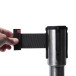 Poteau Flexi Belt Barrière Chrome Économie Avec Ceinture Noire 2,5 m