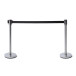 Poteau Flexi Belt Barrière Chrome Économie Avec Ceinture Noire 2,5 m