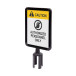 Topbord A4 Voor Afzetpaal Flexi Economy Zwart