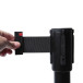Poteau Flexi Belt Barrière Noire Économie Avec Ceinture Noire 2,5 m