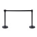 Poteau Flexi Belt Barrière Noire Économie Avec Ceinture Noire 2,5 m