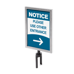 Topbord A4 Voor Afzetpaal Flexi Chroom