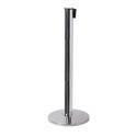 Chrome Barrier Flexi Belt Post With 2,7 m Black Belt
