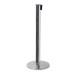 Afzetpaal Flexi Chroom Met 2,7 m Trekband Zwart
