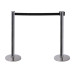 Afzetpaal Flexi Chroom Met 2,7 m Trekband Zwart