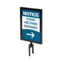 Black Barrier Flexi Belt Post Sign Holder A4