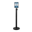 Black Barrier Flexi Belt Post Sign Holder A4