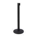 Afzetpaal Flexi Zwart Met 2,7 m Trekband Zwart