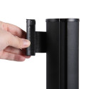 Afzetpaal Flexi Zwart Met 2,7 m Trekband Zwart