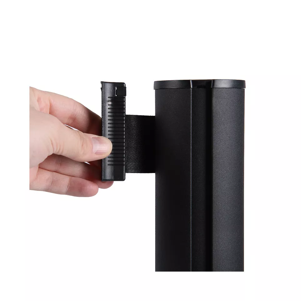 Poteau Flexi Belt Barrière Noire Avec...