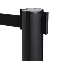 Poteau Flexi Belt Barrière Noire Avec Ceinture Noire 2,7 m