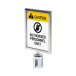 Chrome Barrier Flexi Belt Post Economy Sign Holder A4