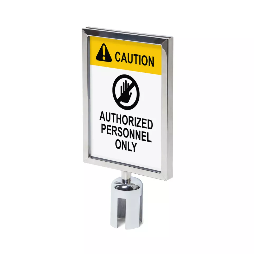 Porte-enseignes De Barrière A4 Chrome...