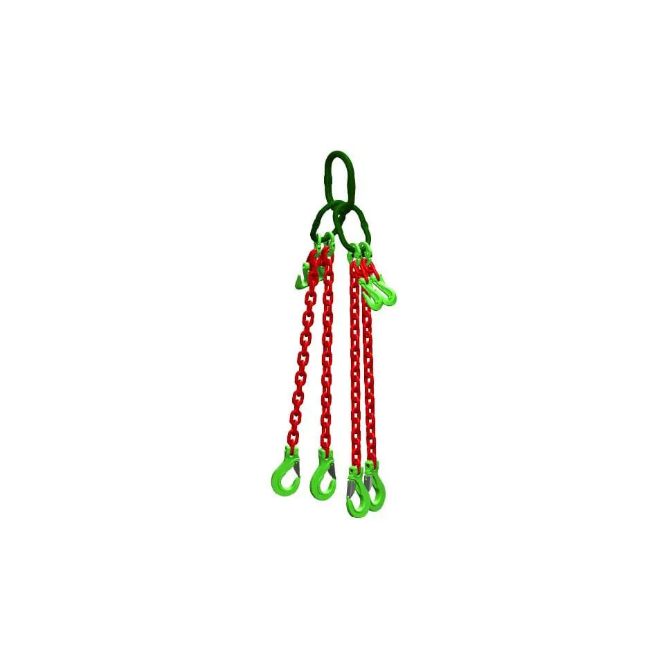 Elingue chaîne à 4 brins: G100 Crochet à avec linguet et crochet Elingue chaîne à 4 brins: G100 Crochet à avec linguet et crochet