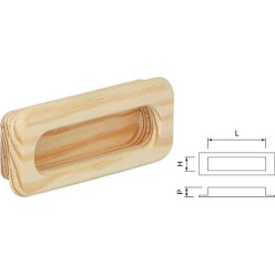 Cuvette rectangulaire bois...