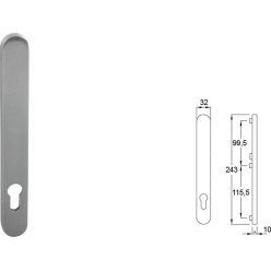 Plaque extérieure à trou de...