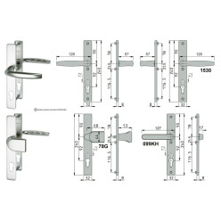 Poignée + poignée Hoppe...