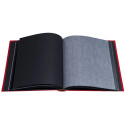 Fotoalb boek 60p zw-29x32 Lettres rood/ St.