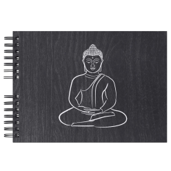 Fotoalb spir 50p.zwr- 32x22 Zen Ibenholt/ St.