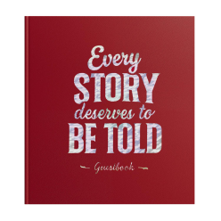 Guest book 140p 21x19 Lettres red-/ Pc.