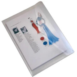 Documentenmap, A5, transparante PP, velcro sluiting, pak van 10 stuks