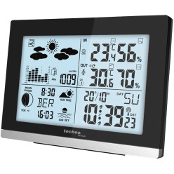Technoline klok met weerstation WS 6762, digitaal, radiogestuurd, ft 15,8 x 4 x 11,3 cm