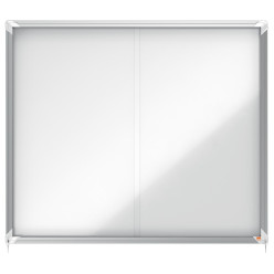 Nobo Premium Plus Magnetic Lockable Notice Board Sliding Door with Lock 15 x A4